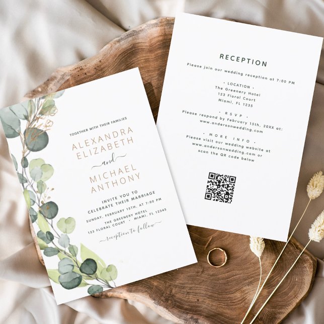 Budget All in One Eucalyptus QR Code Wedding (Creator Uploaded)