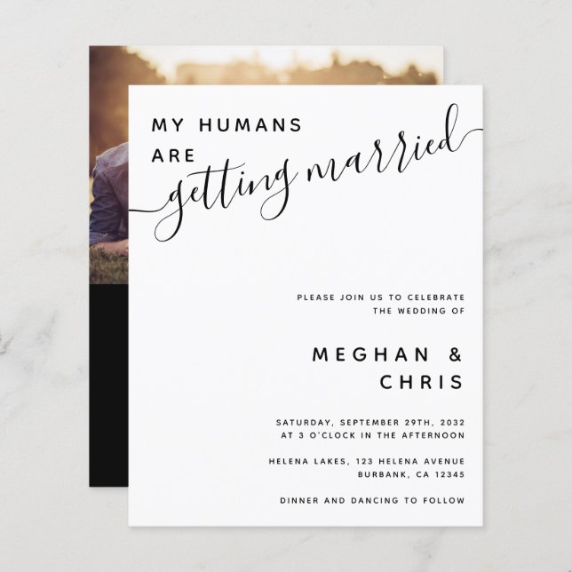 Budget All in One QR Code Wedding Invitation (Front/Back)