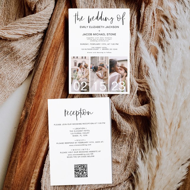 Budget All in One QR Code Wedding of Minimalist Flyer (Creator Uploaded)