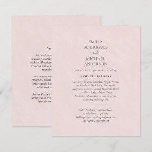 Budget All in One Wedding RSVP Details Registry