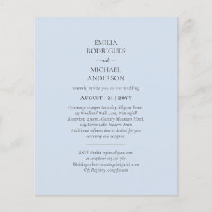 Budget All in One Wedding RSVP Details Registry Flyer