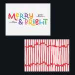 budget All is bright bright Christmas twinkle  Card<br><div class="desc">All may not be calm but all can still be bright with this fun modern colourful Christmas card.</div>
