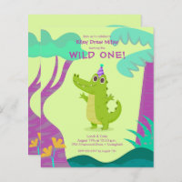 Budget Alligator Kid's Birthday Invitations