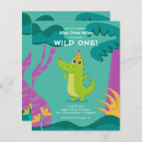 Budget Alligator Kid's Birthday Invitations