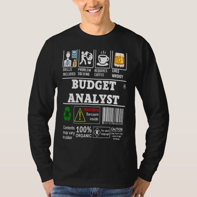 Budget Analyst Skills Included Problem Solving Lab T-Shirt (Front)
