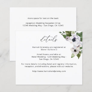 Budget Anemone White Floral Details