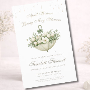 Budget April Showers Bring May Flowers Baby Shower Flyer