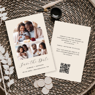Budget Arch 3-Photo Collage Beige Save the Date