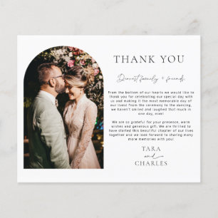 Budget Arch Frame Photo Thank You Card