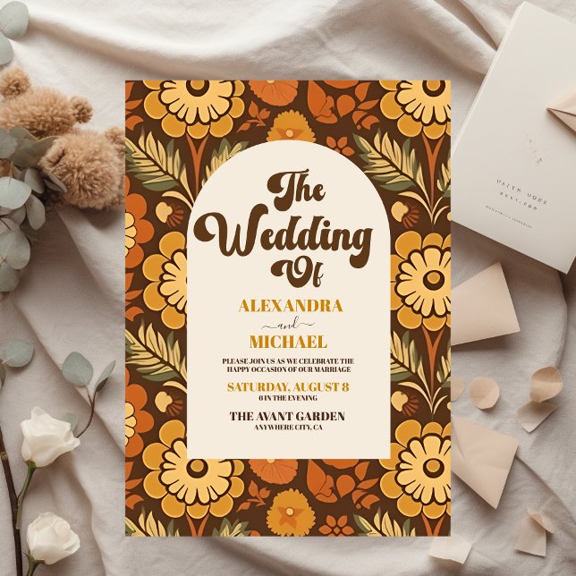 Budget Arch Groovy Retro 70s Floral Wedding (Creator Uploaded)