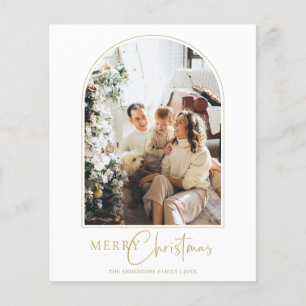 Budget Arch Merry Christmas Greetings Card