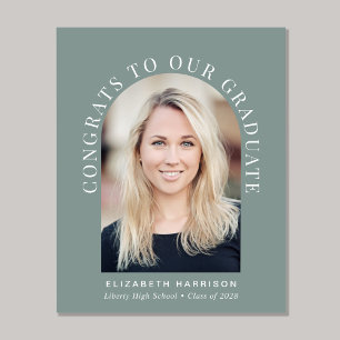 Budget Arch Photo Sage Graduation Announcement