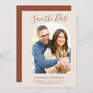 Budget Arch Photo Wedding Monogram Save The Date Announcement