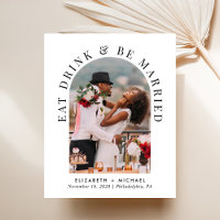 Budget Arch Photo Wedding Reception Invitation