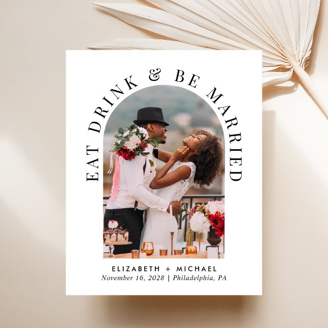 Budget Arch Photo Wedding Reception Invitation (Creator Uploaded)