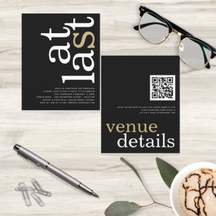 BUDGET At Last QR Code White Gold Black Engagement