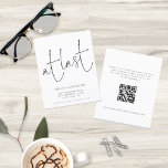 Budget At Last Script QR Code Save The Date<br><div class="desc">Budget At Last Script QR Code Save The Date. A budget price SMALLER 4.5” x 5.6” alternative. Available in a SEMI-GLOSS 110 lb CARD STOCK which is the default option (thicker for invitations), OR a SATIN FINISH 80 lb THINNER PAPER STOCK (ideal for enclosures). Add your QR code to your...</div>