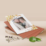 BUDGET Autumn Botanical Photo Save the Date<br><div class="desc">BUDGET FLYER Autumn Botanical Modern, Rustic Burn Orange Terracotta Watercolor Eucalyptus Greenery Wedding Photo Save the Date featuring your engagement photo and our lovely California (western) eucalyptus green, modern botanical ivy greenery and modern typography. Elegantly modern, yet timeless and classic. This design combines the natural elements of eucalyptus and ivy...</div>