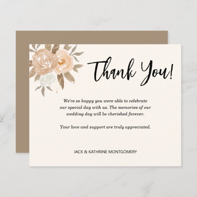 Budget Autumn Floral Thank You (Front/Back)