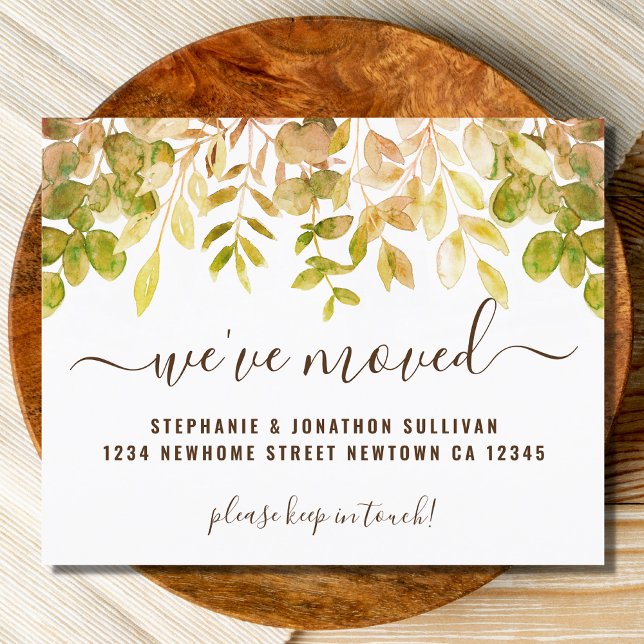 Budget Autumn Foliage Moving Announcement Card (Creator Uploaded)