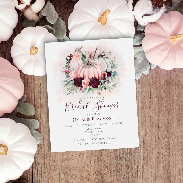 Budget Autumn Pumpkin Bridal Shower Invitation (Creator Uploaded)