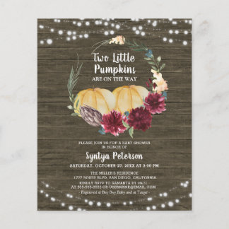 Budget Autumn Two Little Pumpkins Baby Shower 
