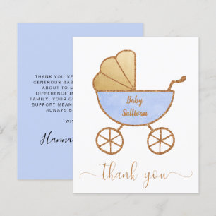 Budget Baby Boy Shower Carriage Thank You