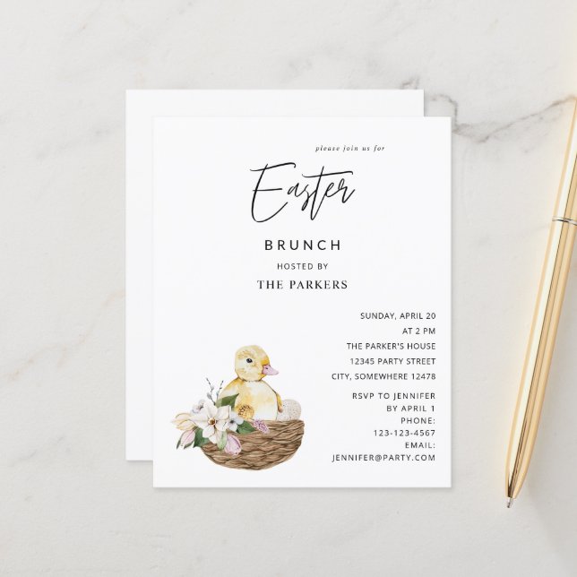 Budget Baby Duck & Easter Egg Floral Easter  (Front/Back In Situ)