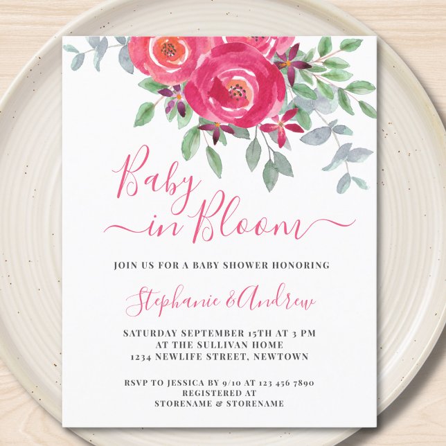 Budget Baby in Bloom Baby Shower Invitation (Creator Uploaded)