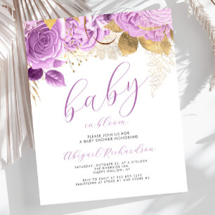 Budget Baby in Bloom Lilac Floral Baby Shower