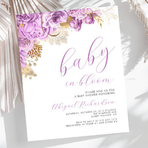 Budget Baby in Bloom Lilac Floral Baby Shower