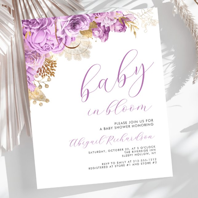 Budget Baby in Bloom Lilac Floral Baby Shower (Creator Uploaded)