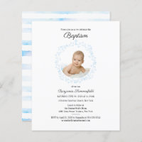 Budget Baby Photo Baptism Religious Event Invite