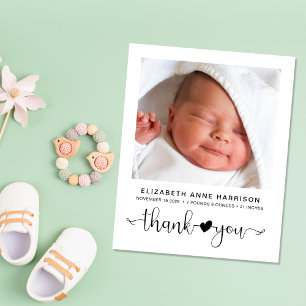 Budget Baby Photo Birth Announcement