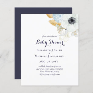 BUDGET Baby Shower Blue Anemone