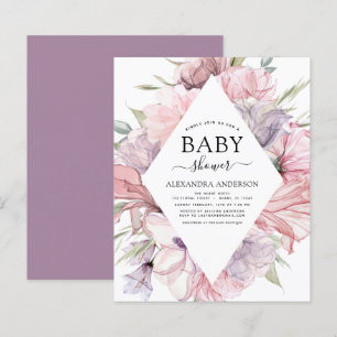 Budget Baby Shower Boho Dusty Pink Purple