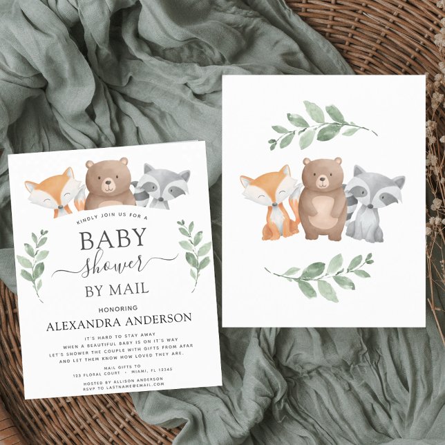 Budget Baby Shower By Mail Woodland Invitation (Creator Uploaded)