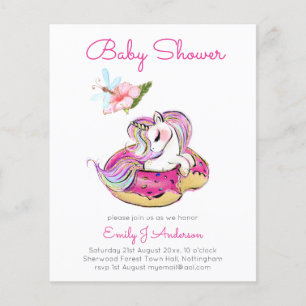 BUDGET Baby Shower Cute Unicorn Doughnut Girls Pin