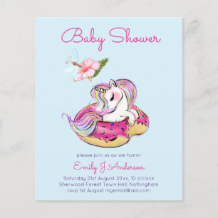 BUDGET Baby Shower Cute Unicorn Doughnut Girls Pin