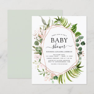 Budget Baby Shower Eucalyptus Botanical Geometric