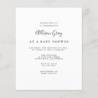 Budget Baby Shower Invitation Flyer