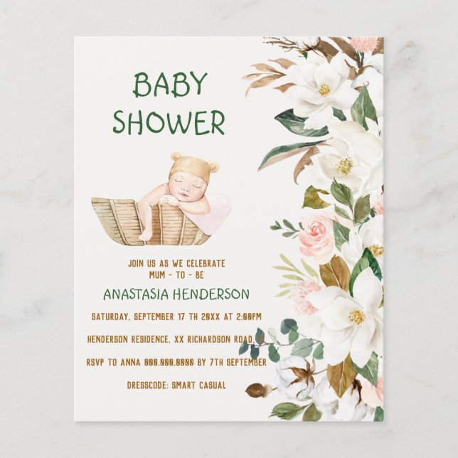 Budget/Baby shower invitation.Flyer Flyer (Front)