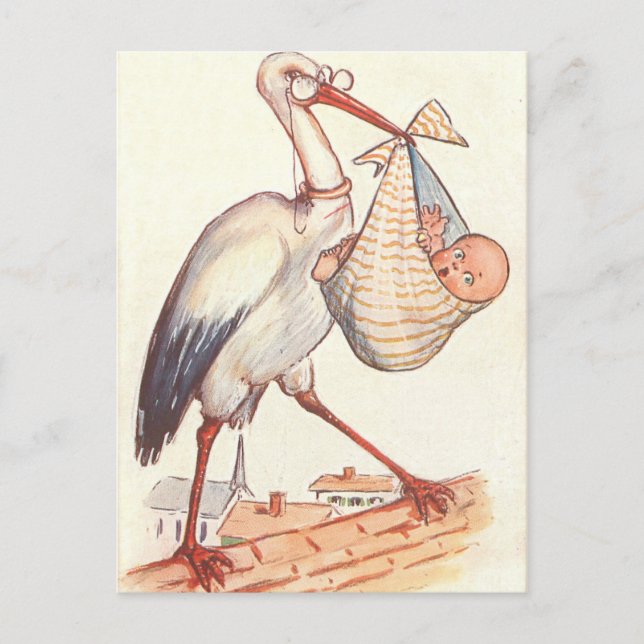 budget BABY SHOWER Invitation neutral Postcard (Front)