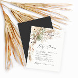 Budget baby shower pampas modern black<br><div class="desc">Budget baby shower pampas grass and eucalyptus modern boho elegant stylish party design. In a contemporary terracotta,  sage green,  natural,  cream and black colorway.</div>