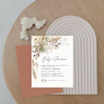 Budget baby shower pampas modern boho elegant<br><div class="desc">Budget baby shower pampas grass and eucalyptus modern boho elegant stylish party design. In a contemporary terracotta,  sage green,  natural,  cream and black colorway.</div>