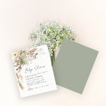 Budget baby shower pampas modern green elegant<br><div class="desc">Budget baby shower pampas grass and eucalyptus modern boho elegant stylish party design. In a contemporary terracotta,  sage green,  natural,  cream and black colorway.</div>