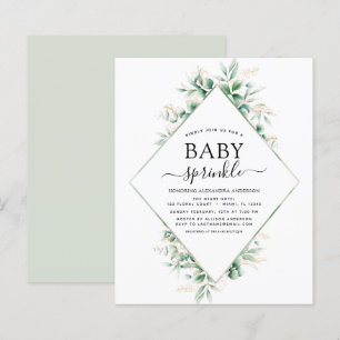 Budget Baby Shower Sprinkle Eucalyptus Geometric