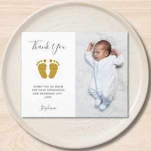 Budget Baby Shower Thank You Photo Card