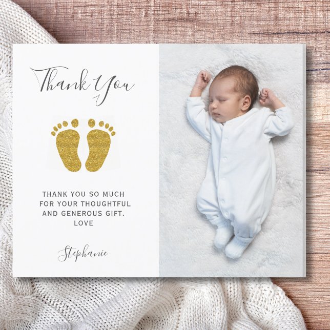 Budget Baby Shower Thank You Photo Card (Creator Uploaded)