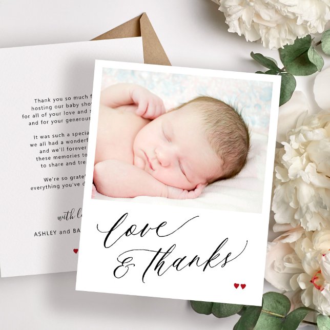 Budget baby shower thank you photo card (Creator Uploaded)